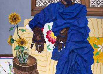 Adjei-Tawiah-Cosy-day-2025-Oil-and-sponge-on-canvas-180-x-150-cm.-Courtesy-of-So-Art-Gallery