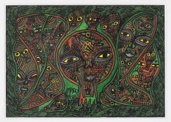 Mohammed-Mrabet-Untitled-1990-Ink-on-paper-29.5-x-42-cm.-©-Fabrice-Gousset.-Courtesy-of-LoeveCo