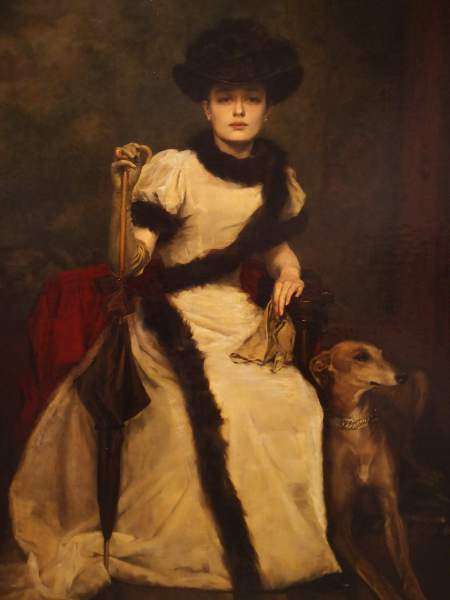 VACLAV BROZIK, „Porträt einer Dame mit Windhund“ ©gR
