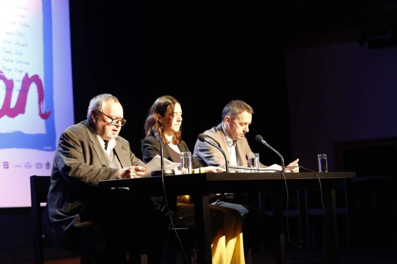 Franz Schuh,  Anna Maschik, Bogdan Roščić.